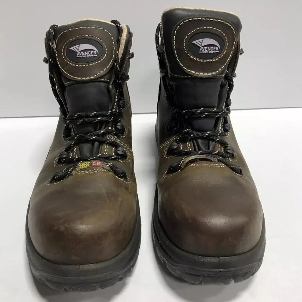 Avenger Framer Women's Work Boots Brown Leather Size 8.5 M